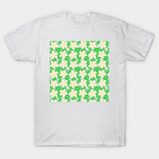 Frangipani Flower Pattern T-Shirt